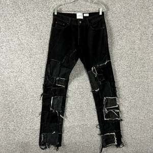 Kody Phillips for MNML LA Men's Size 30 Distressed Patch Work Straight Leg Jean